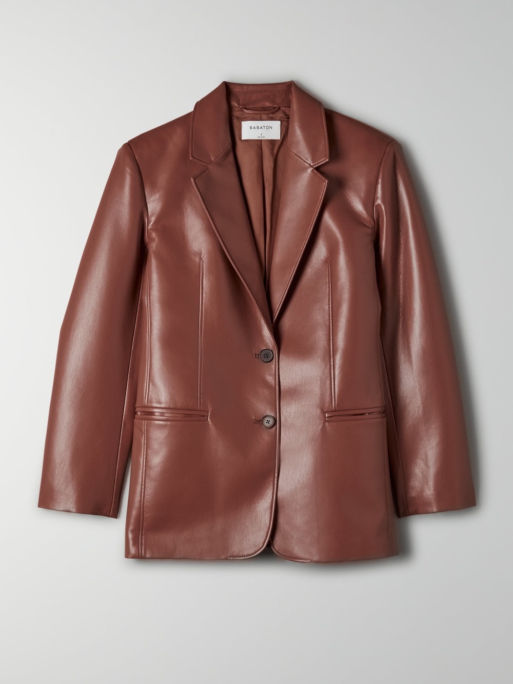 Babaton Faux-Leather Smith Blazer